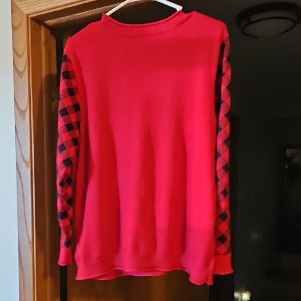 Red Snowman and Penguin Sweater - Picture 2 of 5